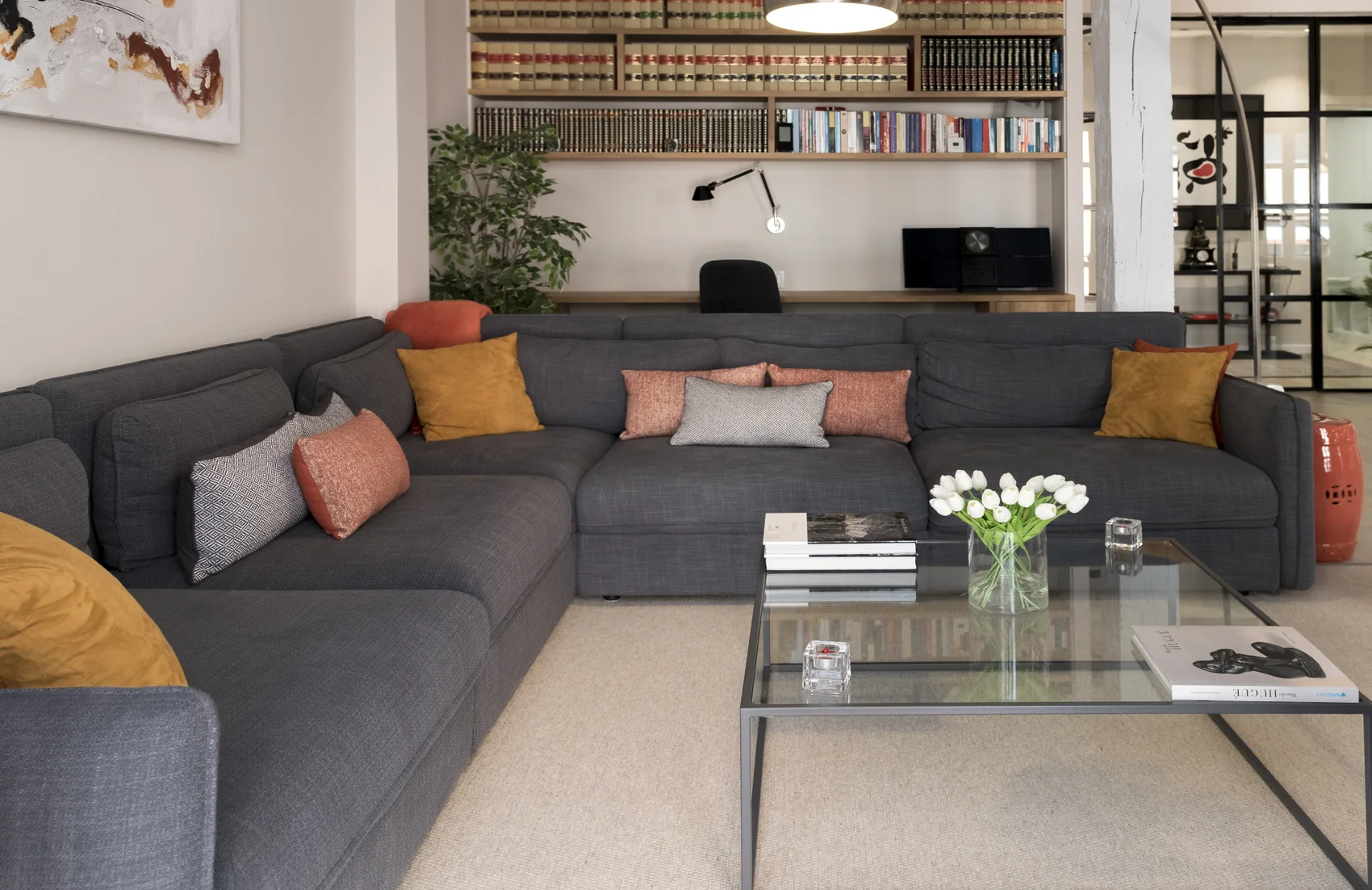 Salón del proyecto Casa Ensanche, reforma integral de Itek Interiorismo en Bilbao